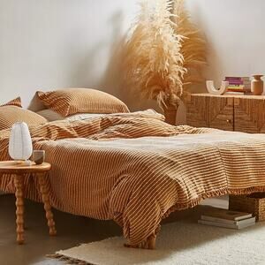 Urban Outfitters Derby Textured Jersey Duvet Cover - Queen - New